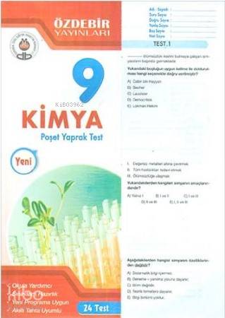 Özdebir 9.Sınıf Poşet Yaprak Test Kimya - Kitapiks.com