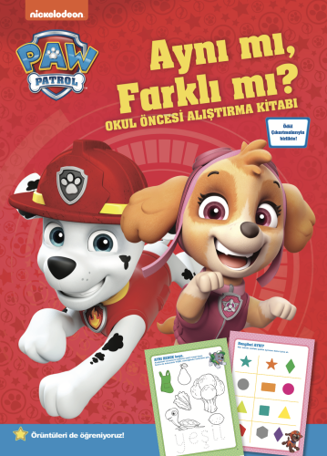 Paw Patrol Aynı mı, Farklı mı? Okul Öncesi Alıştırma Kitabı