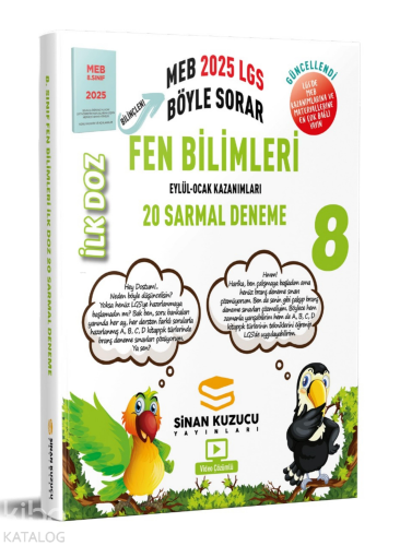 Sinan Kuzucu Yayınları 8. Sınıf İlk Doz Fen Bilimleri 20 Sarmal Branş Denemeleri