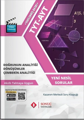 Sonuç YKS TYT AYT Doğrunun Analitiği-Dönüşümler-Çemberin Analitiği Soru Bankası Sonuç Yayınları