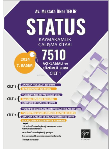 Status Kaymakamlık Çalışma Kitabı 7510 Açıklamalı Ve Çözümlü Soru - Ki