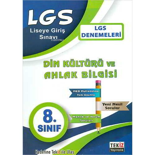 Tekiz 8.Sınıf LGS Din Kültürü ve Ahlak Bilgisi Denemeleri - Kitapiks.c
