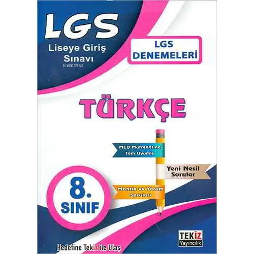 Tekiz 8.Sınıf LGS Türkçe Denemeleri - Kitapiks.com
