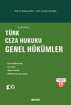 Türk Ceza Hukuku Genel Hükümler - Kitapiks.com
