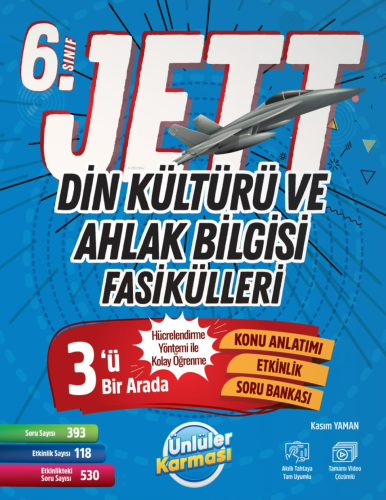 Ünlüler Karması Yayınları 6. Sınıf Jett Din Kültürü ve Ahlak Bilgisi Fasikülleri Soru Bankası