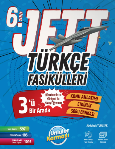 Ünlüler Karması Yayınları 6.Sınıf Jett Türkçe Fasiküller Soru Bankası