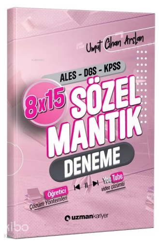 Uzman Kariyer KPSS ALES DGS Sözel Mantık 8x15 Deneme Video Çözümlü