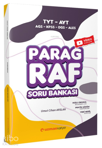 Uzman Kariyer Yayınları KPSS MEB-AGS DGS ALES TYT AYT Paragraf Soru Bankası