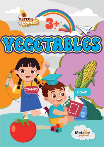 Vegetables (Sebzeler) ;Türkçe – İngilizce Boyama Kitabı - Kitapiks.com