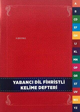 Yabancı Dil Fihristli Kelime Defteri