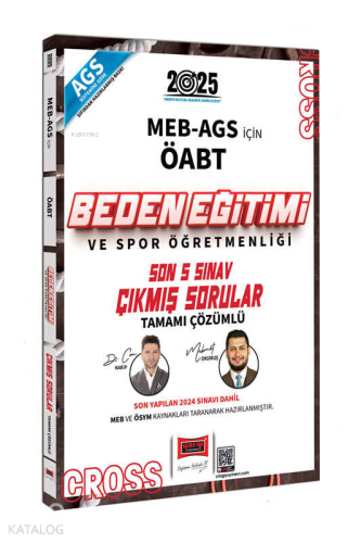 Yargı Yayınları 2025 MEB AGS ÖABT Beden Eğitimi ve Spor Öğretmenliği Son 5 Sınav Çıkmış Sorular