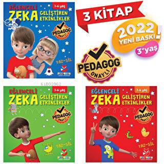 Yaz - Sil Eğlenceli Zeka Geliştiren Etkinlikler Poşetli 3 Kitap