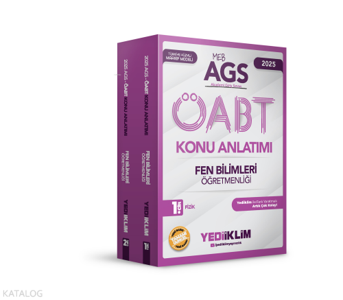 Yediiklim Yayınları 2025 MEBS AGS ÖABT Fen Bilimleri Öğretmenliği Konu Anlatımı (2 Cilt)