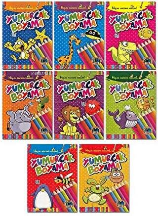 Yumurcak Boyama Kitabı 8 Kitap Takım